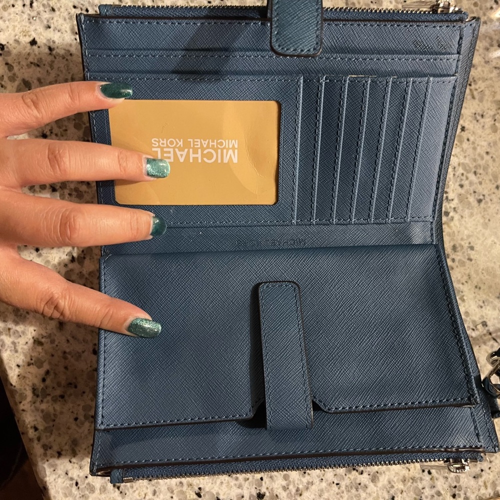 Michael Kors Blue Wristlet Wallet - Picture 7 of 13